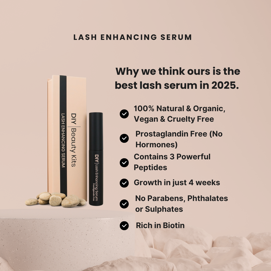 lash serum. organic lash serum. diy beauty kits. lash enhancing serum. prostaglandin free serum. hormone free serum. longer lashes. damaged lashes. biotin serum. vegan beauty products. lash lift. brow lift kit. beauty kits. beauty at home. beauty kits.