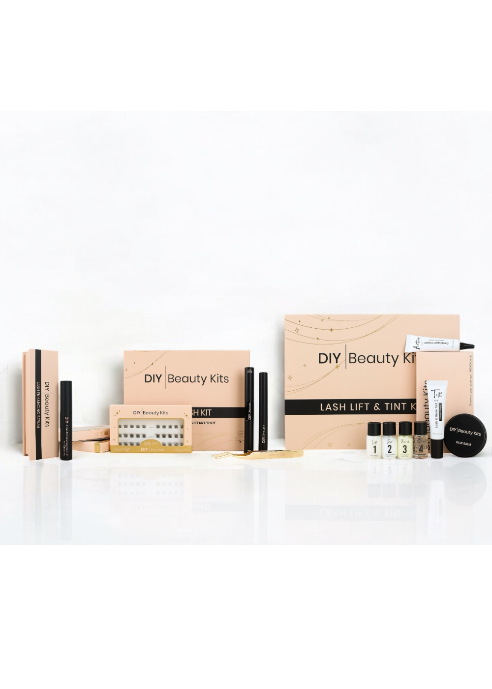 lash lift and tint kit. lash growth serum. lash serum. lashes. eyelash extensions. non invasive lip plumper. beauty kits. beauty at home. lash tinting kit. at home lash extensions. false eyelashes.