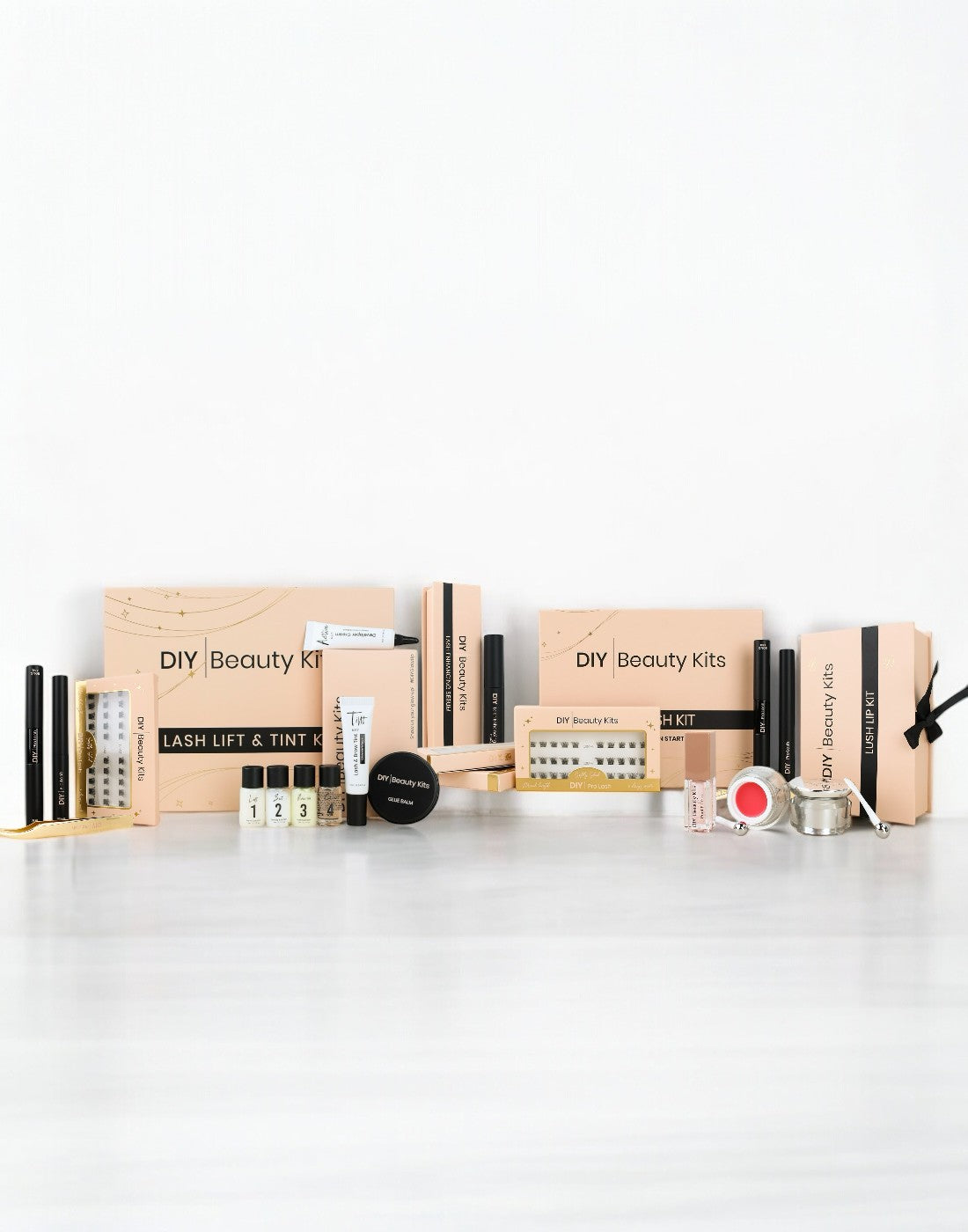 lash lift and tint kit. lash growth serum. lash serum. lashes. eyelash extensions. non invasive lip plumper. beauty kits. beauty at home. lash tinting kit. at home lash extensions