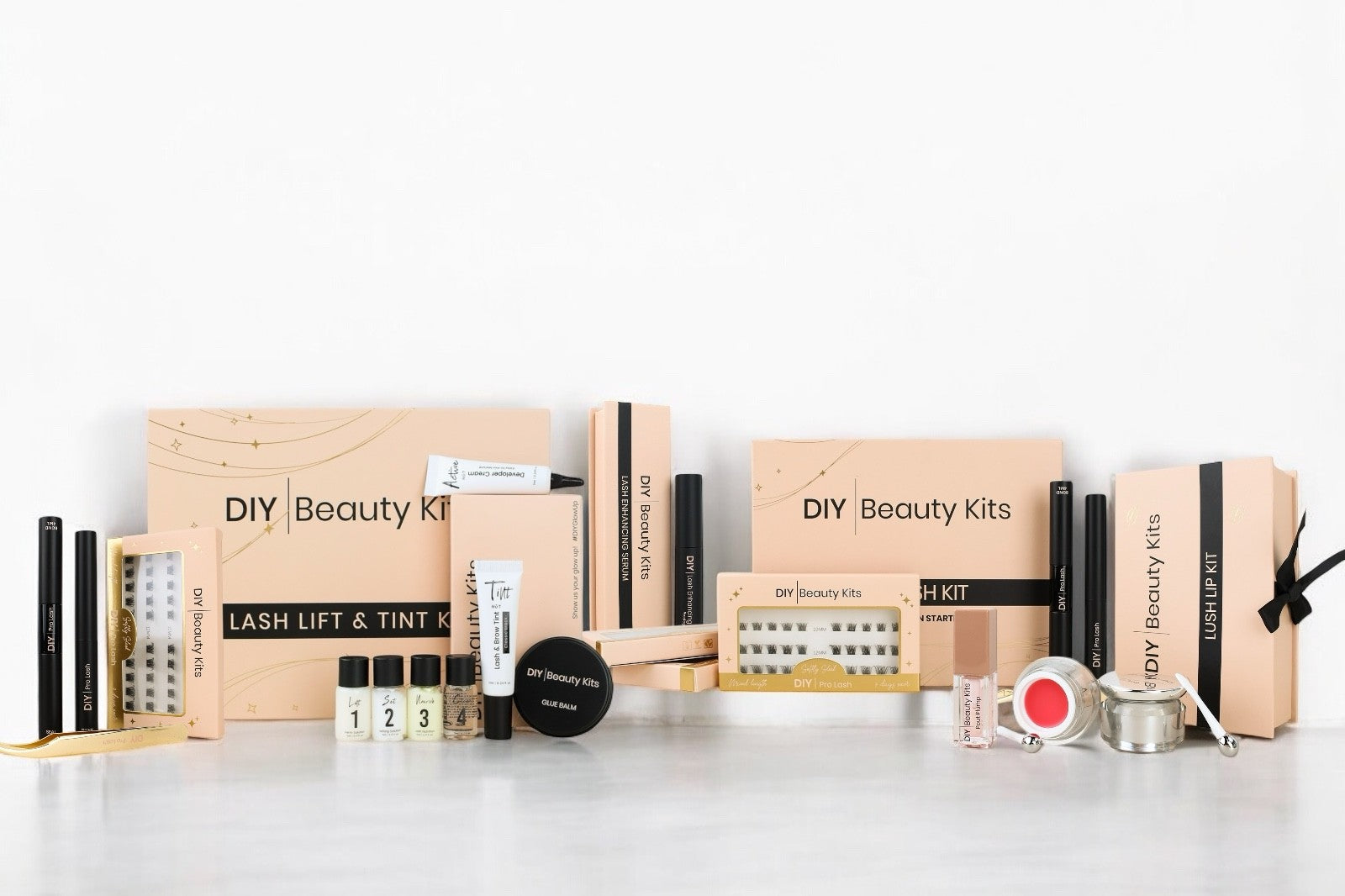 DIY BEAUTY KITS. LASH LIFT. BROW LIFT. BROW LAMINATION. LASH TINT. GIFT IDEAS. DIY CLUSTER LASHES. LASH EXTENSIONS AT HOME. LASH GROWTH SERUM. LIP KITS. 