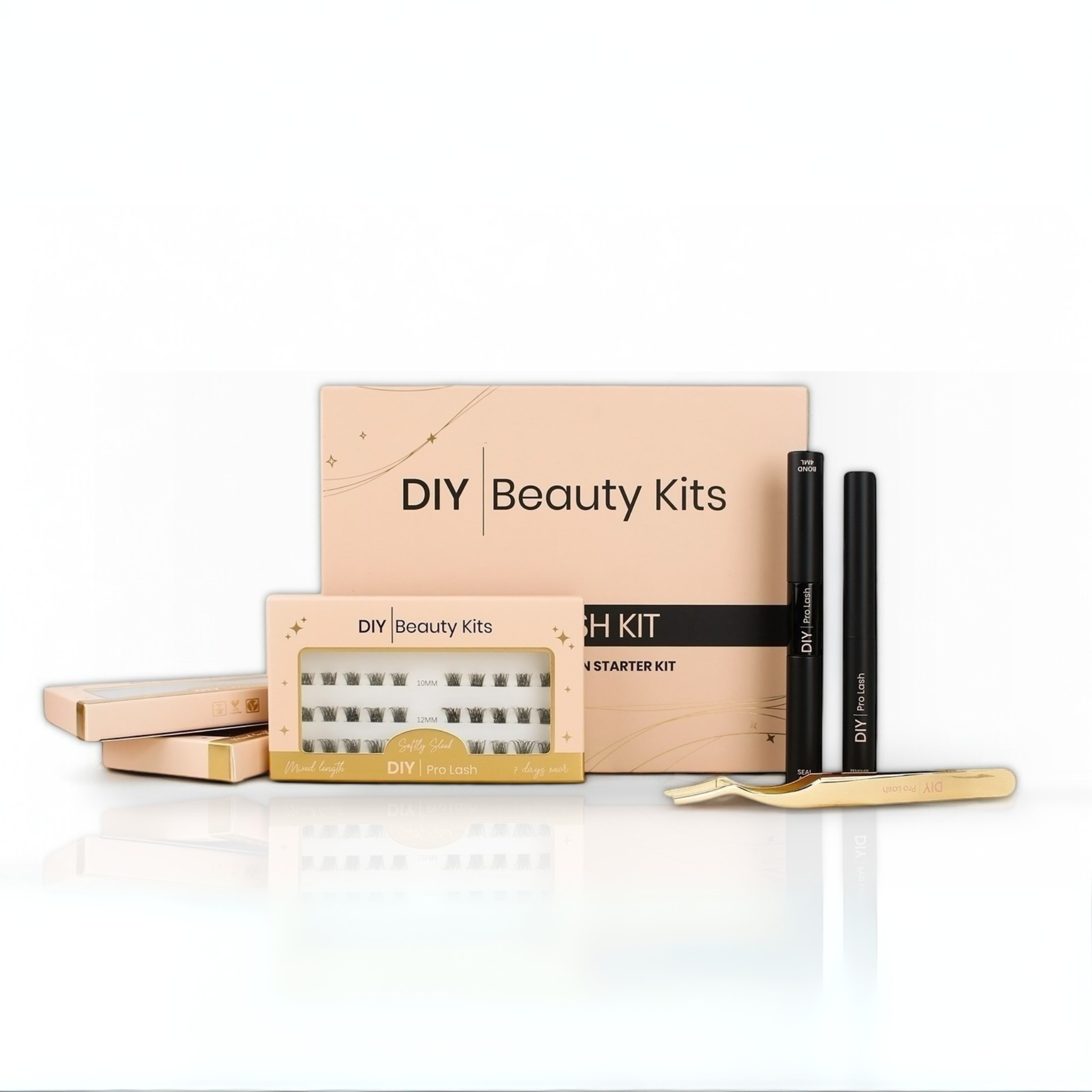 FALSE LASHES. DIY PRO LASHES. LASH KIT. STRIP LASHES. LONG LASTING LASHES. LASH EXTENSIONS. LASH STYLES. BEAUTY KITS. DIY BEAUTY. BEAUTY AT HOME