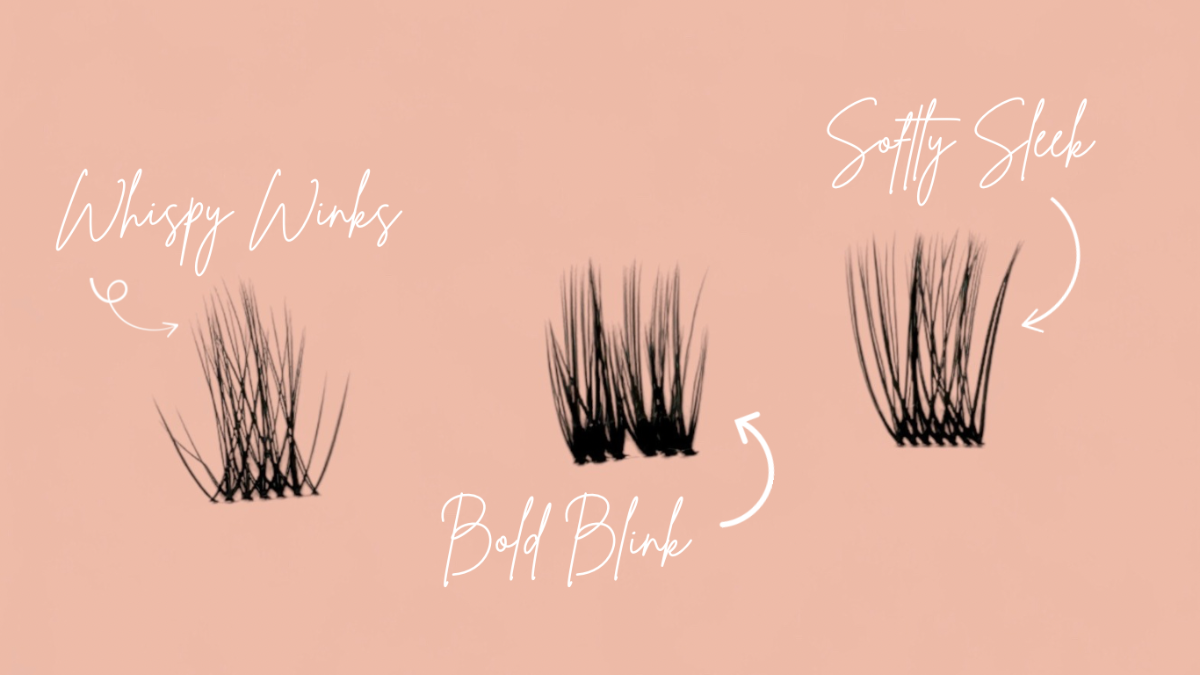 different style lashes 
cluster lash styles 